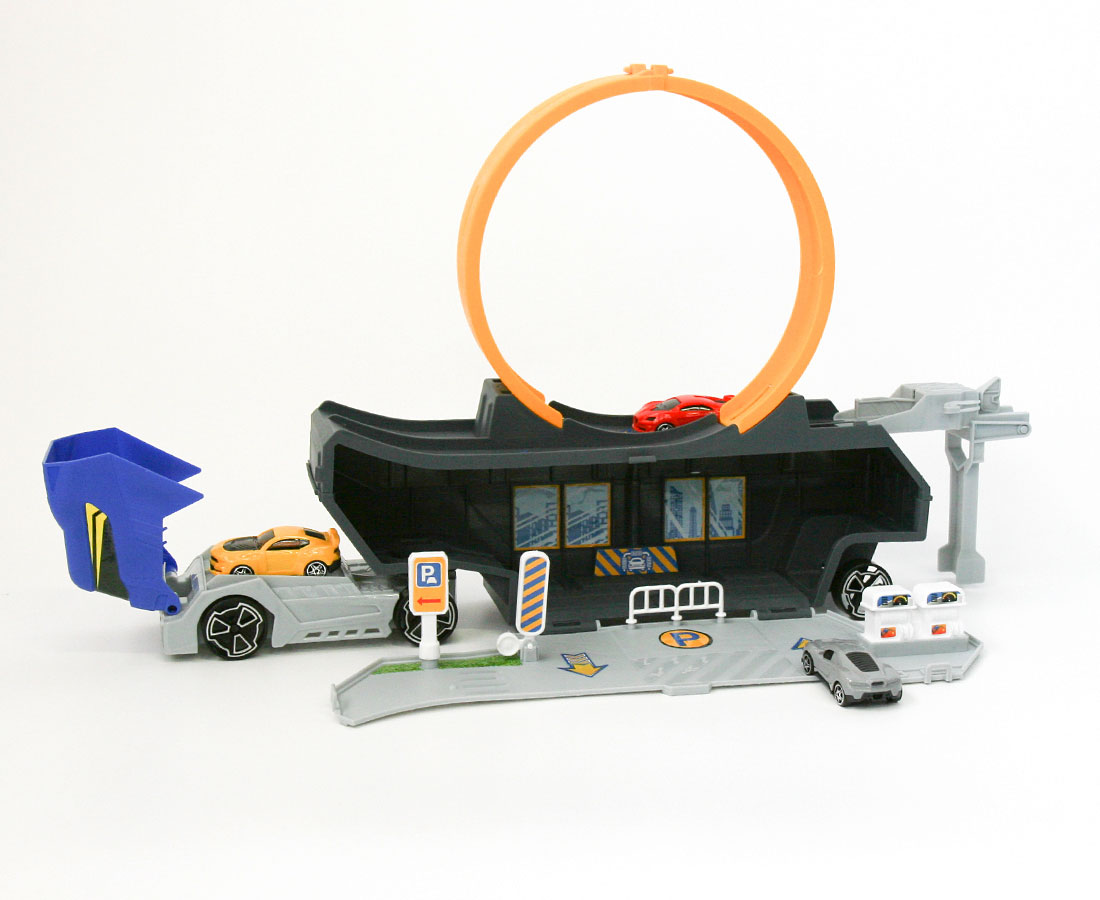 Игровой набор  "Трейлер-перевозчик с трассой". Taiko.TURBO