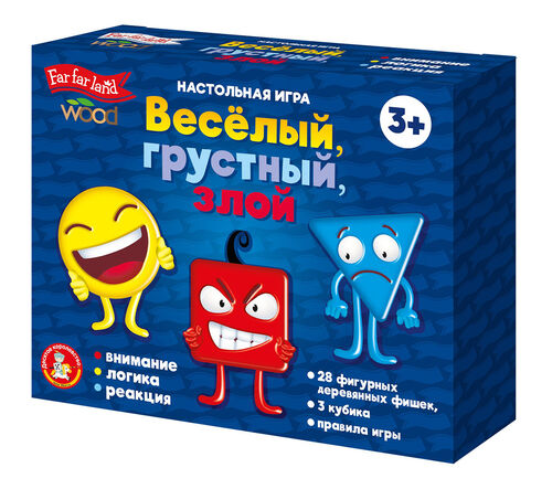 Игра настольная деревянная "Веселый,грустный,злой" Far farland Wood