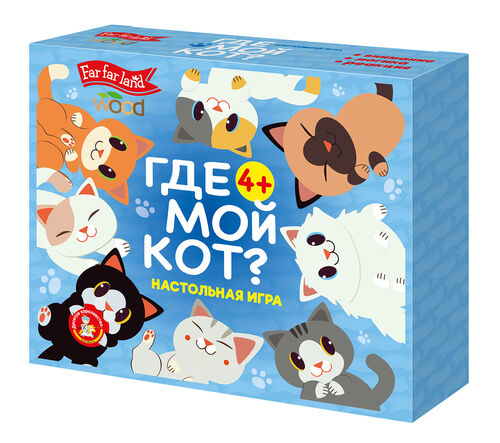 Игра настольная деревянная "Где мой кот?" Far farland Wood