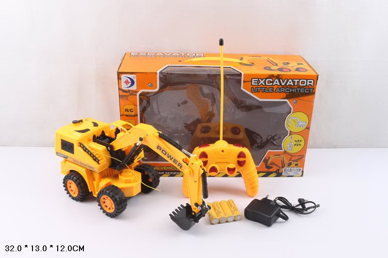 Экскаватор р/у на пульте управ.движ.во всех направлениях. в/к 32х13х12 см