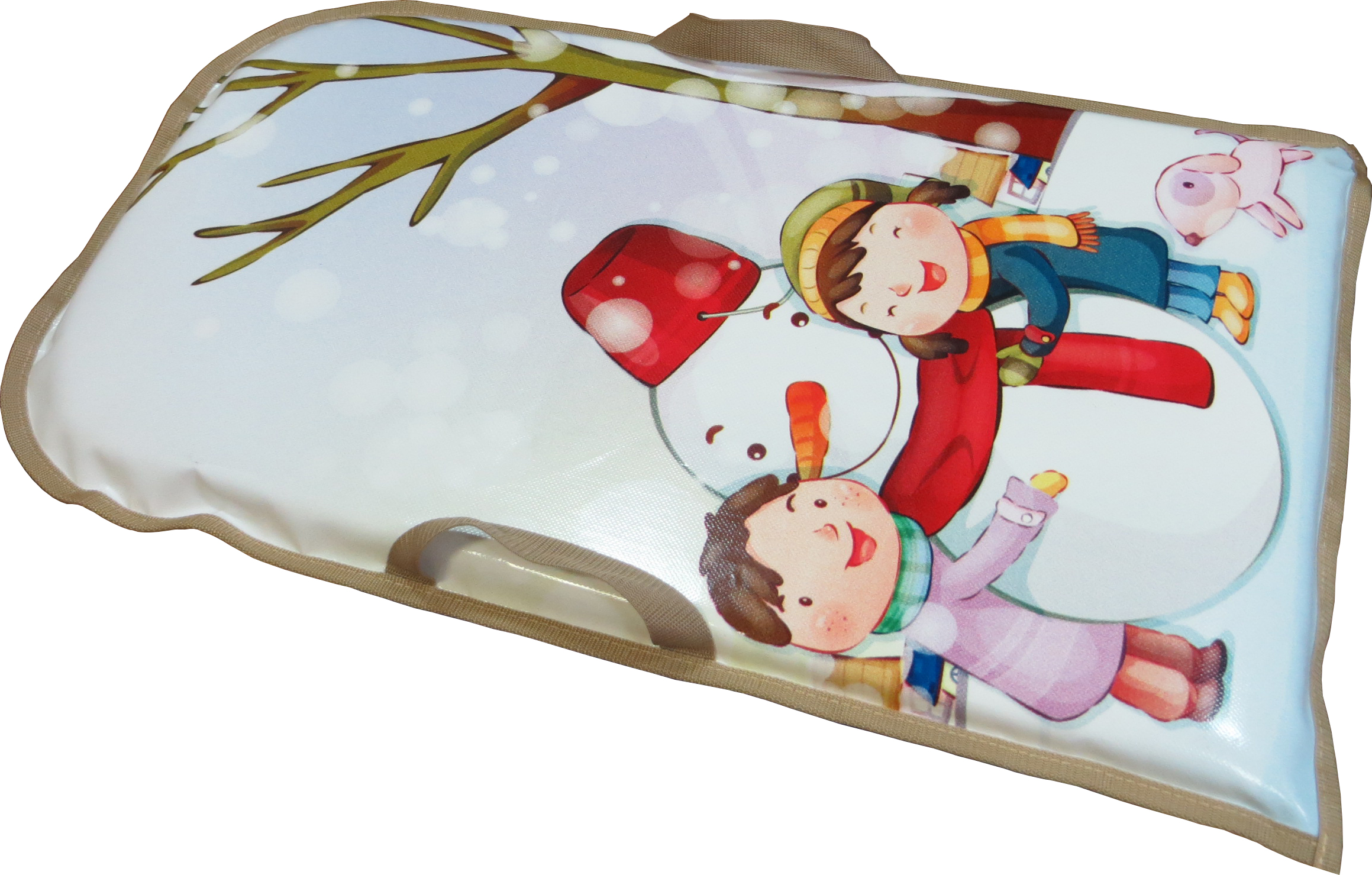 Ледянка прямоугольная 80х43х4,5 см  (ткань тент,принт)