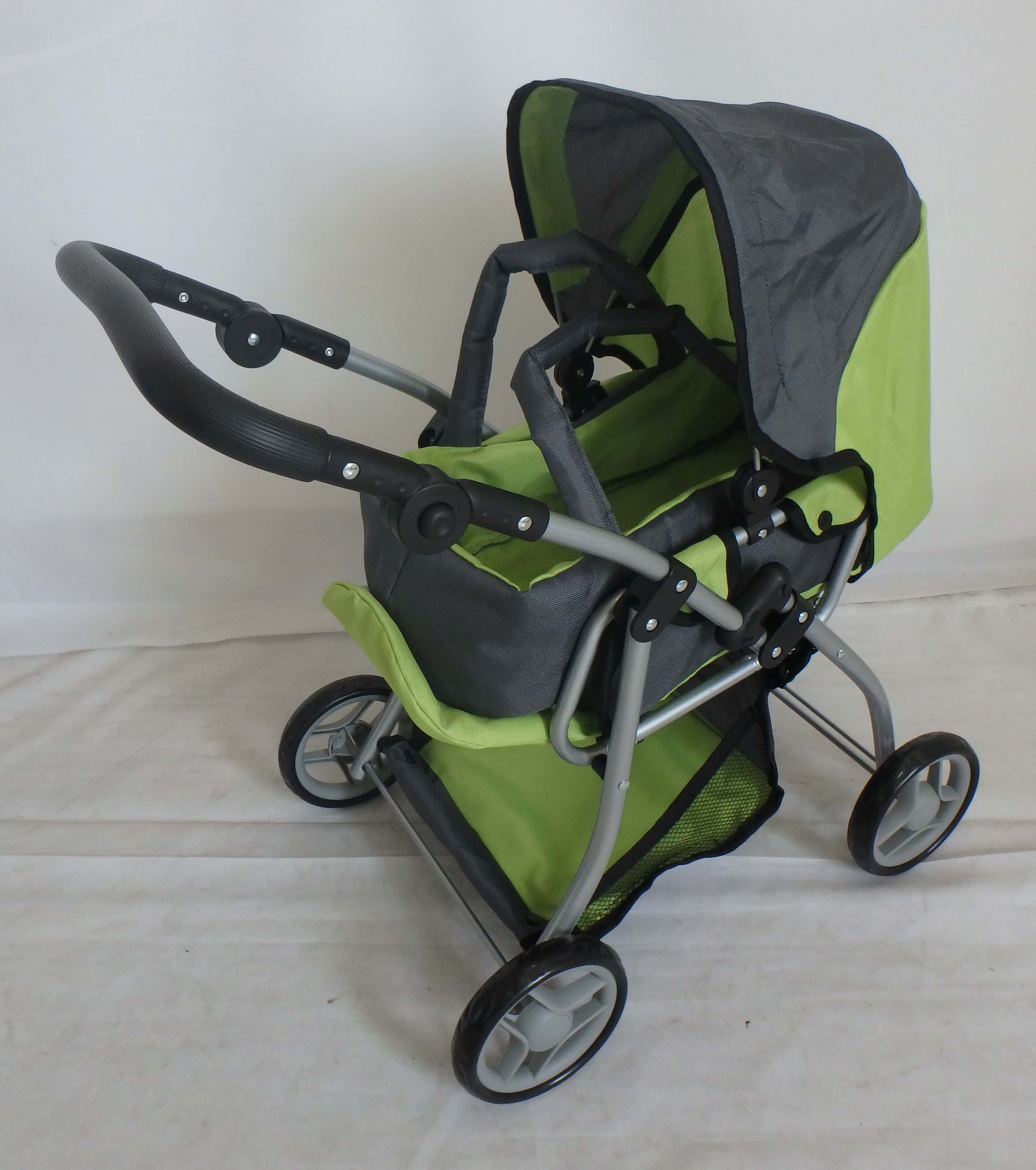 Коляска для кукол трансформер метал., регул.ручка, переноска 9672