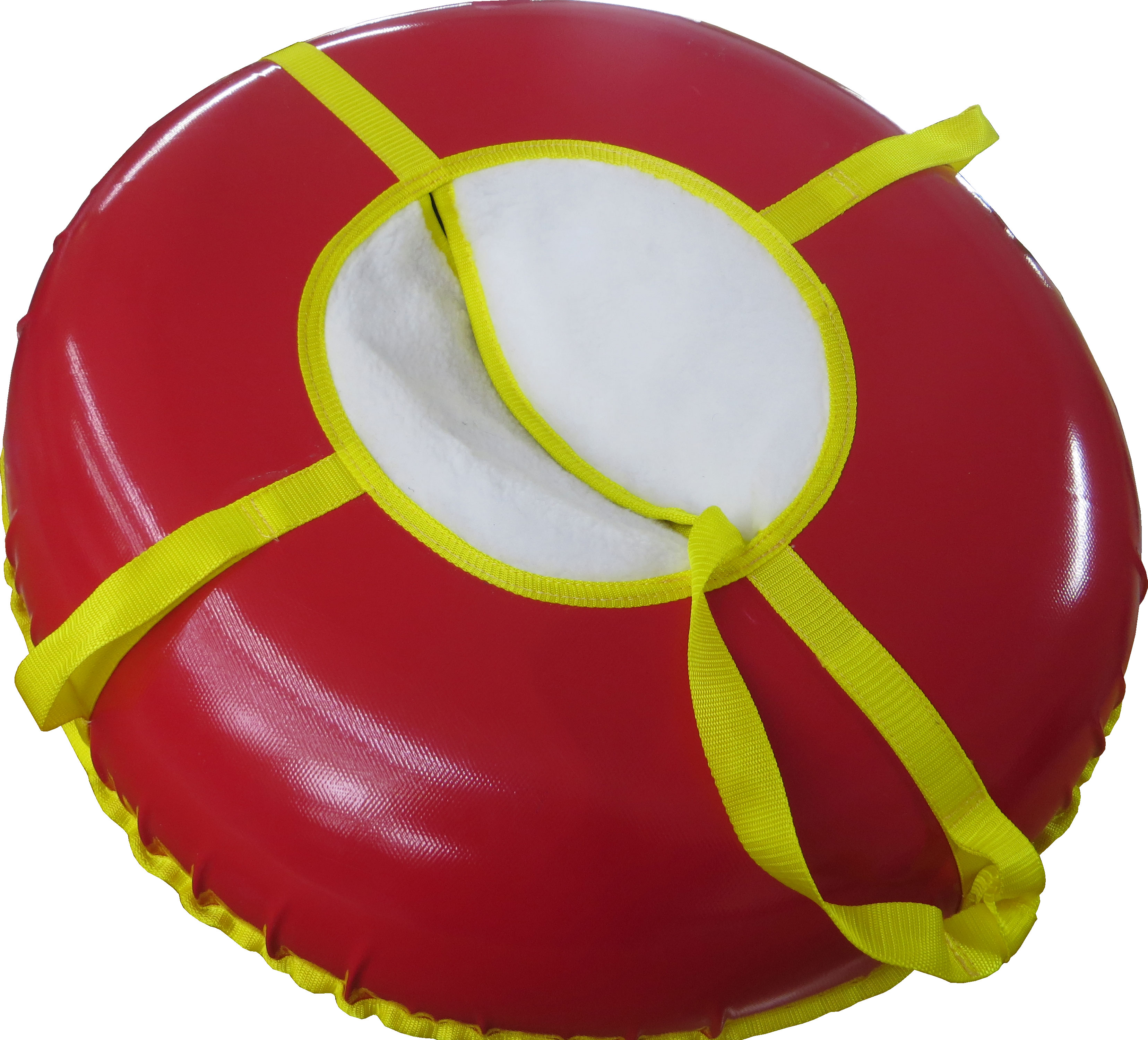 Санки надувные "Ватрушка" 105см из тентованной ткани с меховыми лепестками