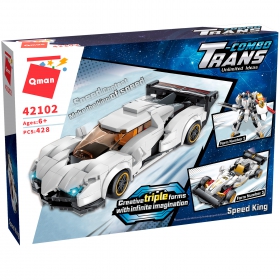 Конструктор QMAN 3 в 1 " Автомобиль трансформирующийся  " ( 428  деталей )