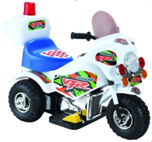 Мотоцикл на аккумуляторе белый
