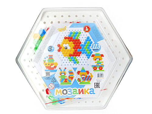 Мозаика шестигранная "Рыбка" 113 фишек 