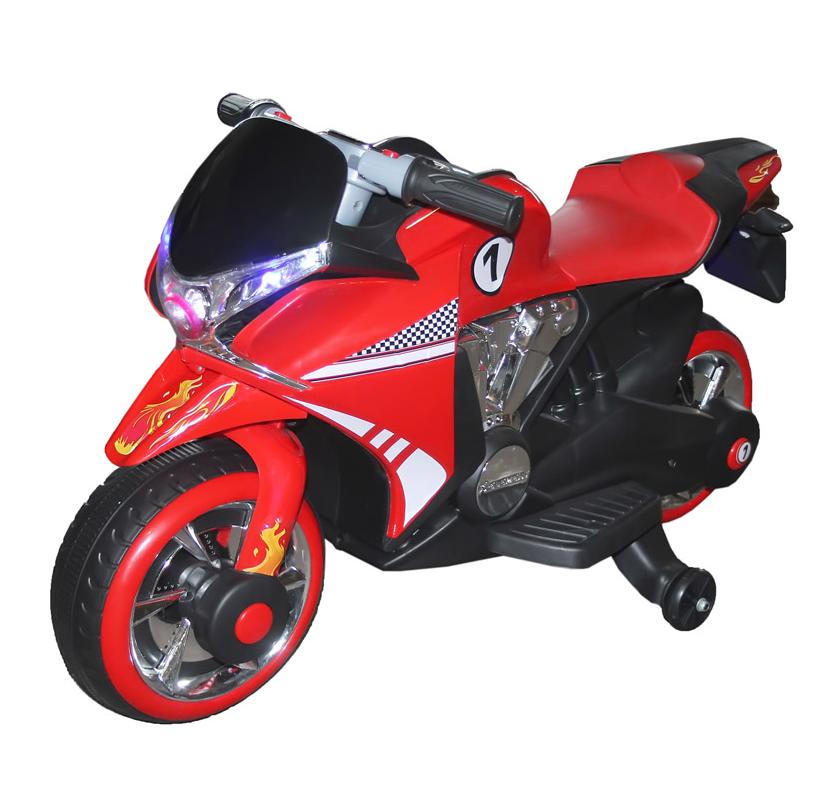 Мотоцикл двухколесный на аккумуляторе 2*6V 4,5 AH,  красный