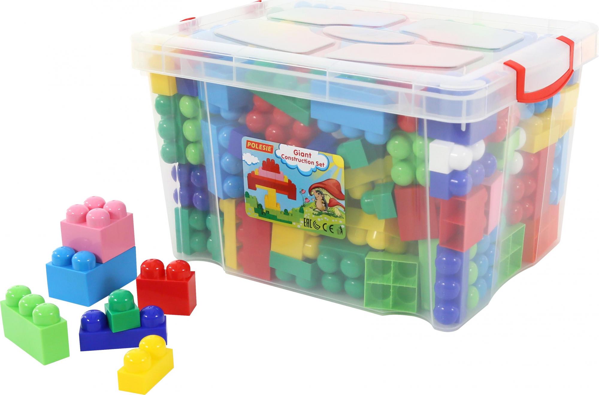 Конструктор "Великан" (144 элемента) (в контейнере)