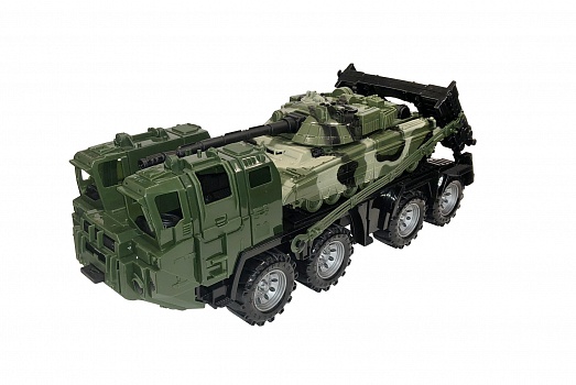Военный тягач "Щит" с танком (камуфляж )