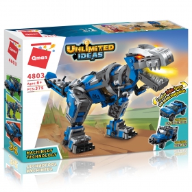 Конструктор QMAN 3 в 1 " Динозавр - автомобиль  " ( 375  деталей )