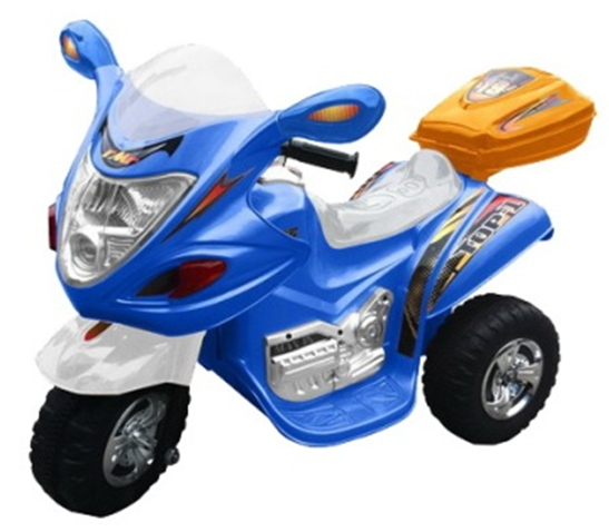 Скутер на аккумуляторе, синий