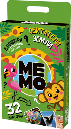 Игра настольная МЕМО "Обитатели земли"  
