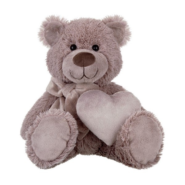 Игрушка мягконабивная TM " Relana " Мишка с бантом и сердцем, 18 см