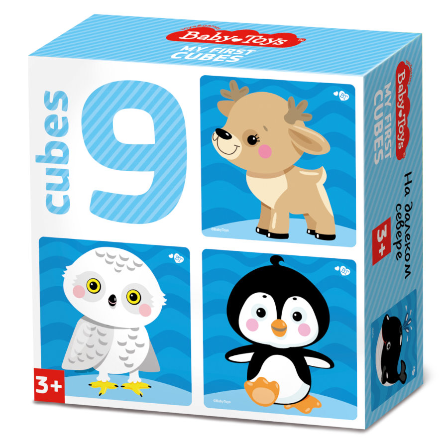 Кубики "На краю земли" (без обклейки) 9 шт  BABY TOYS