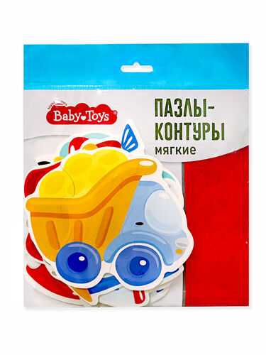 Пазлы-контуры мягкие "Транспорт" 6 штук Baby Toys