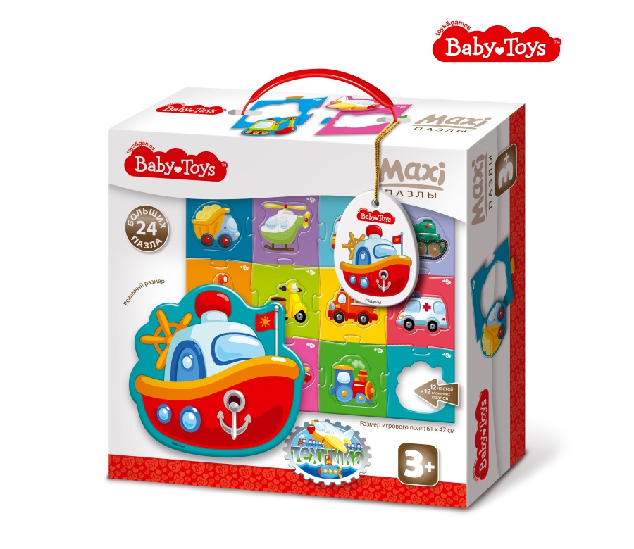 Пазлы MAXI "Техника" 24 эл BABY TOYS (поле 61х47см)