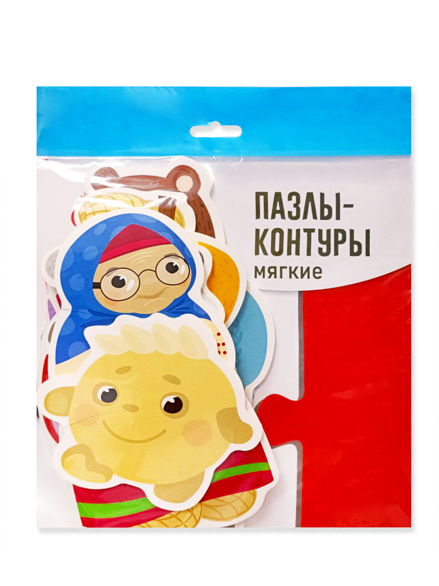 Пазлы-контуры мягкие "Колобок" 7 штук Baby Toys