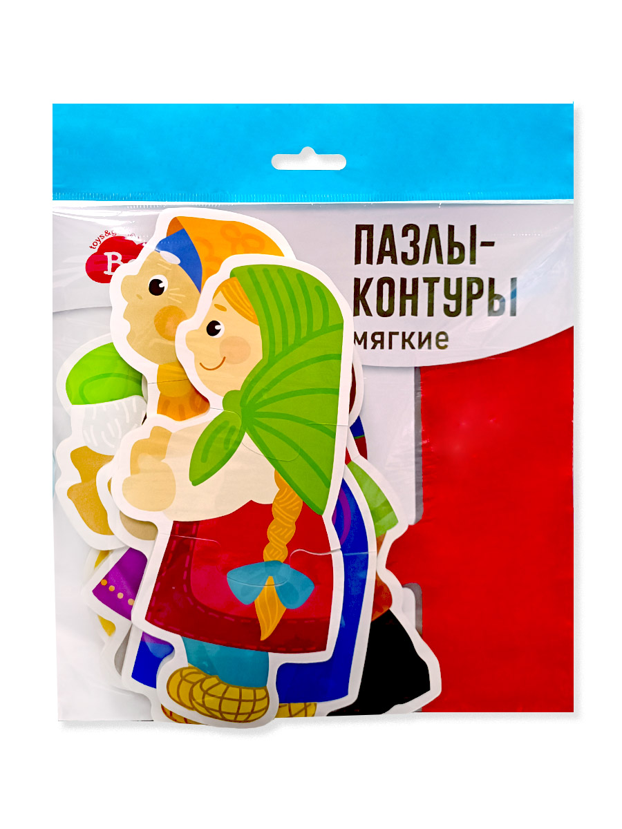 Пазлы-контуры мягкие "Репка" 7 штук Baby Toys