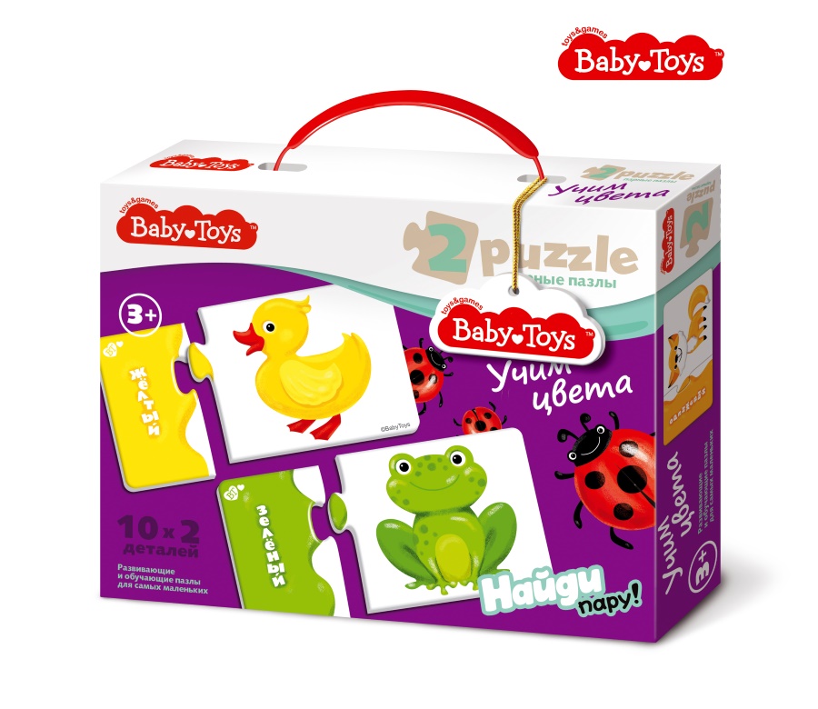 Пазлы макси парные "Учим цвета" BABY TOYS 