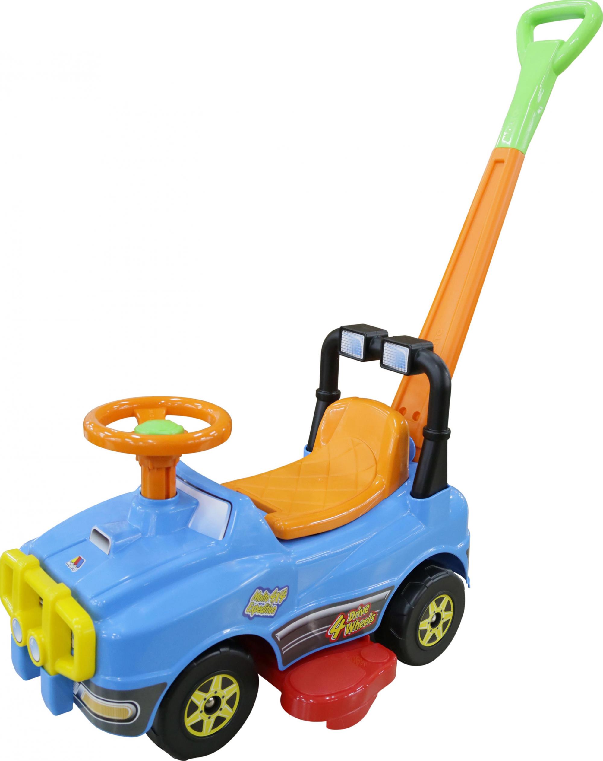 Автомобиль Джип-каталка с ручкой (Голубой)