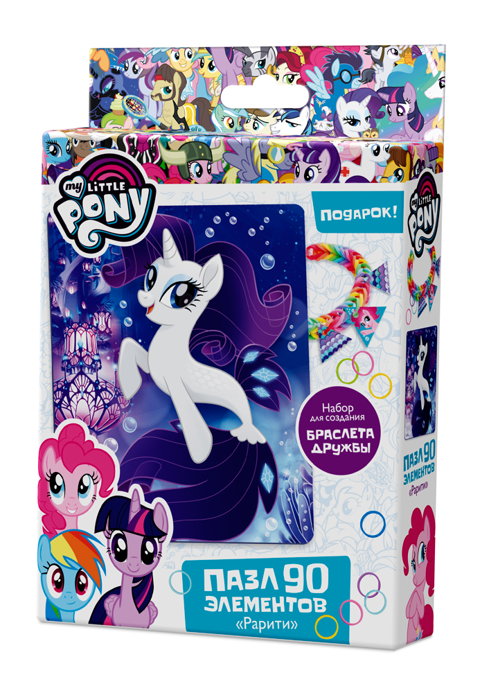 Пони Фильм.Пзлы 90Эл.+браслетик.Рарити.03413