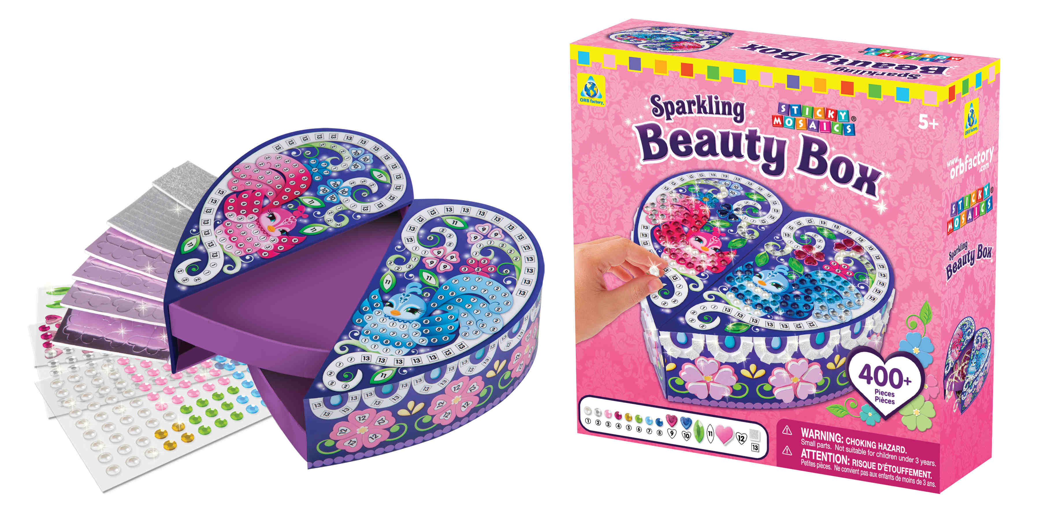 Шкатулка "Сказочные птицы" с самокл.стразами