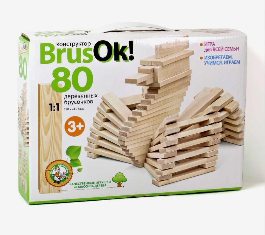 Конструктор деревянный BrusOк! 80 эл