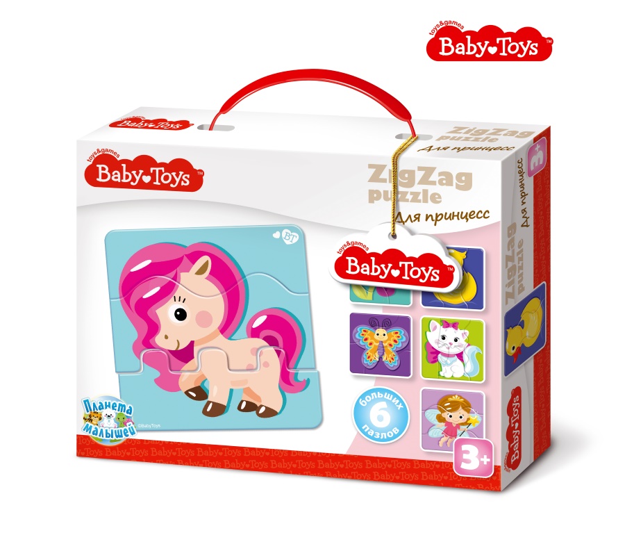 Пазлы макси ЗИГЗАГ "Для принцесс" BABY TOYS (18 эл)
