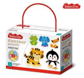 Пазлы контурные "Животные" Baby Toys