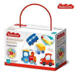 Пазлы контурные "Транспорт" Baby Toys