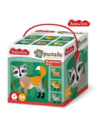 Пазлы MAXI Baby Toys "Собери свою зверюшку. Животные леса" НЗ