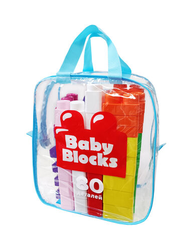 Конструктор пластиковый "Baby Blocks" 80 дет (сумка) НЗ
