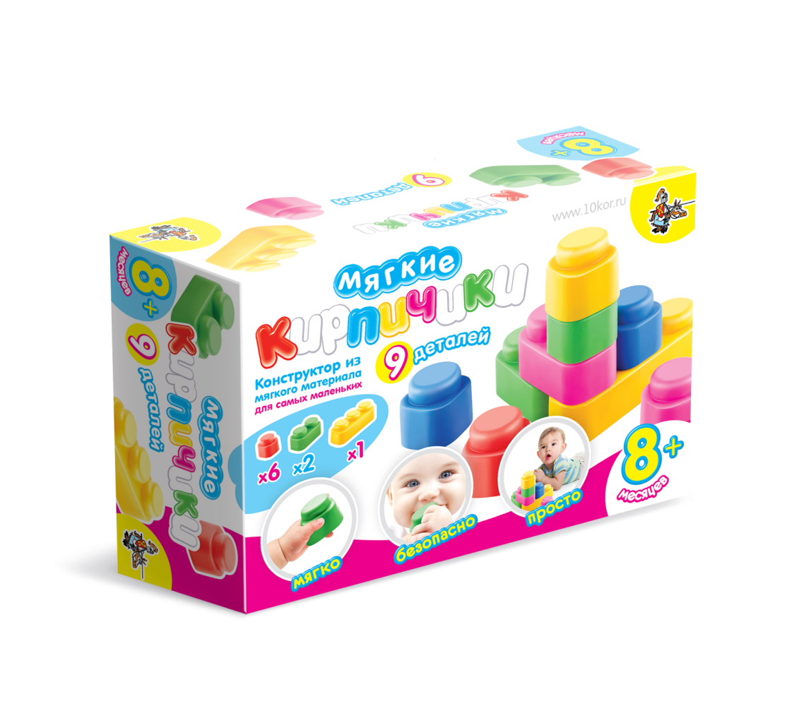Мягкие кирпичики 9 дет.