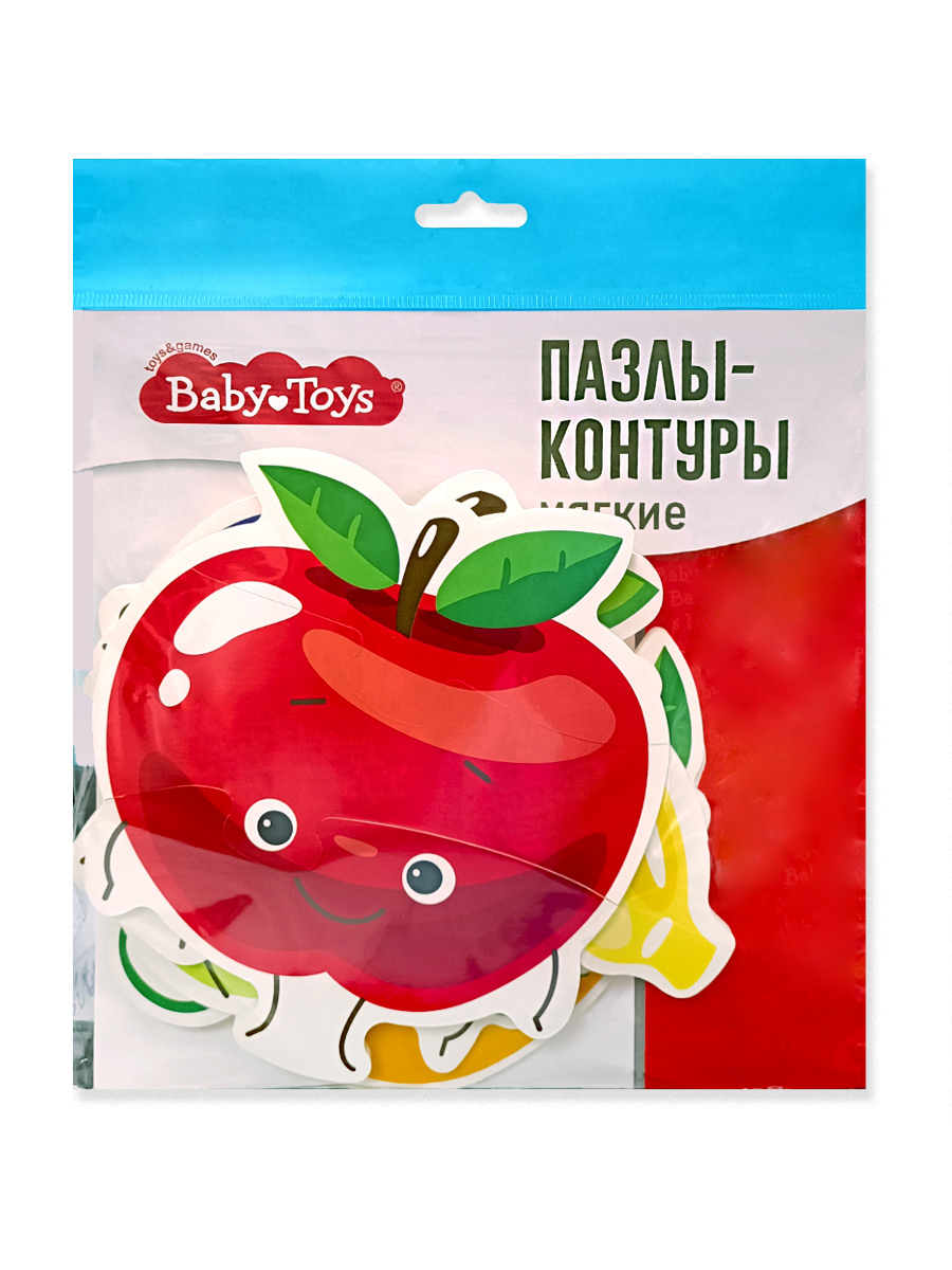 Пазлы-контуры мягкие "Фрукты" 6 штук Baby Toys