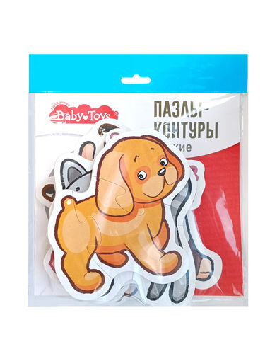 Пазлы контуры "Домашние животные" (мягкие) серии Baby Toys