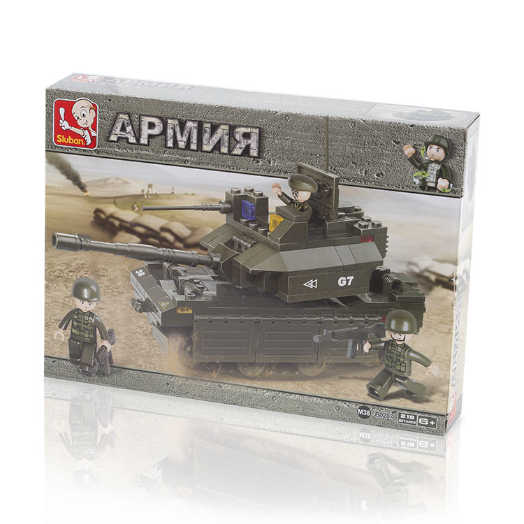 Sluban Конструктор  " Армия : Танк "Абрамс " ( 219 деталей )
