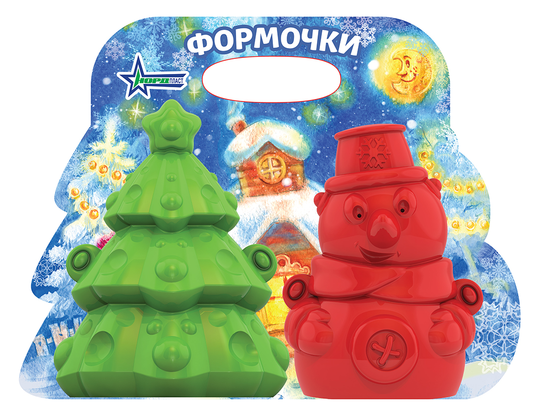 Формочки для снега "Елочка" и "Снеговик"