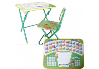Комплект детской мебели "Умняшки-первоклашки". Стол складной с пеналом, стул складной, мягкий