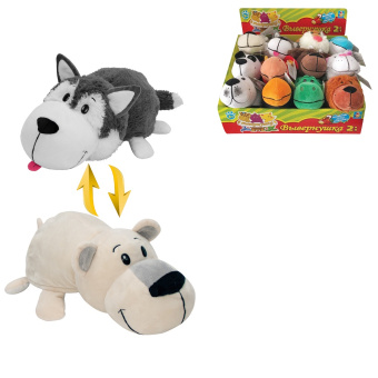 Вывернушка 20 см, Хаски - Полярный медведь, 1TOY