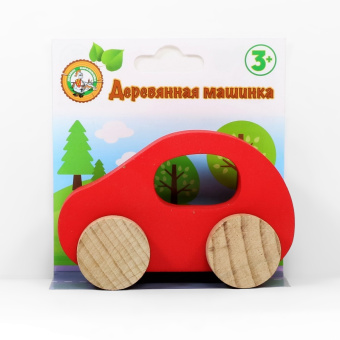 Игрушка Машинка деревянная (красная)